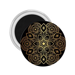 Luxury Golden Mandala Background 2 25  Magnets by Wegoenart