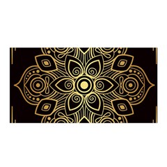 Luxury Golden Mandala Background Satin Wrap by Wegoenart