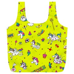 Pattern Unicorns Mermaids Horses Girlish Things Full Print Recycle Bag (xxl) by Wegoenart