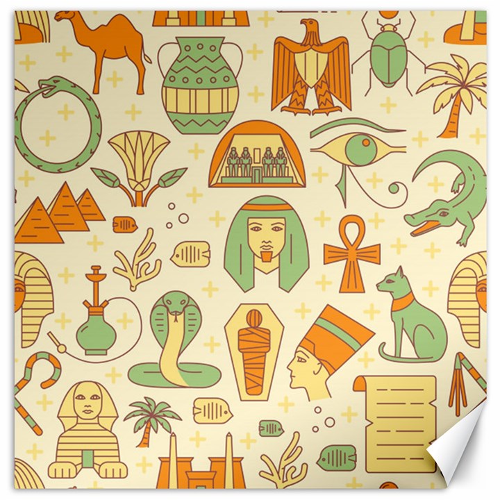 Egypt Seamless Pattern Canvas 16  x 16 