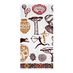 Africa Doodle Set Shower Curtain 36  X 72  (stall)  by Wegoenart