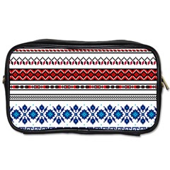 Illustration Ukrainian Folk Seamless Pattern Ornament Ethnic Ornament Border Element Toiletries Bag (two Sides) by Wegoenart