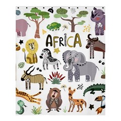 Cartoon African Animals Shower Curtain 60  X 72  (medium)  by Wegoenart