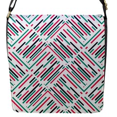 Abstract Colorful Pattern Background Flap Closure Messenger Bag (s) by Wegoenart