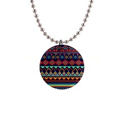 Pattern Tribal Style 1  Button Necklace