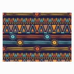 Bohemian Ethnic Seamless Pattern With Tribal Stripes Large Glasses Cloth by Wegoenart