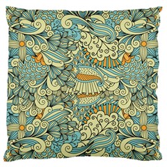 Light Colors Ethnic Decorative Pattern Batik Large Flano Cushion Case (two Sides) by Wegoenart