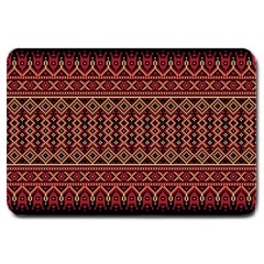 Illustration Ukrainian Folk Seamless Pattern Ornament Large Doormat 