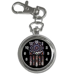 Chartres Cathedral Notre Dame De Paris Amiens Cath Stained Glass Key Chain Watches by Wegoenart