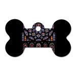 Chartres Cathedral Notre Dame De Paris Amiens Cath Stained Glass Dog Tag Bone (Two Sides) Front