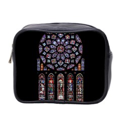 Chartres Cathedral Notre Dame De Paris Amiens Cath Stained Glass Mini Toiletries Bag (two Sides) by Wegoenart