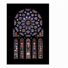 Chartres Cathedral Notre Dame De Paris Amiens Cath Stained Glass Small Garden Flag (two Sides) by Wegoenart