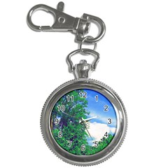 The Deep Blue Sky Key Chain Watches by Fractalsandkaleidoscopes