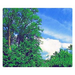 The Deep Blue Sky Double Sided Flano Blanket (small)  by Fractalsandkaleidoscopes