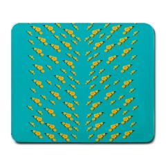 Sakura In Yellow And Colors From The Sea Large Mousepads by pepitasart