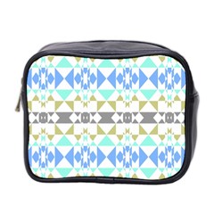 Multicolored Geometric Pattern Mini Toiletries Bag (two Sides) by dflcprintsclothing