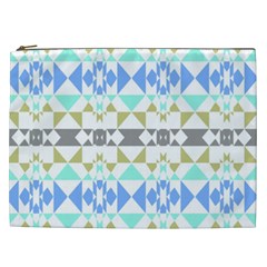 Multicolored Geometric Pattern Cosmetic Bag (xxl) by dflcprintsclothing