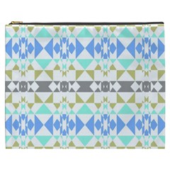 Multicolored Geometric Pattern Cosmetic Bag (xxxl) by dflcprintsclothing