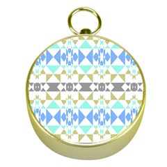 Multicolored Geometric Pattern Gold Compasses by dflcprintsclothing