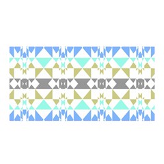 Multicolored Geometric Pattern Satin Wrap by dflcprintsclothing