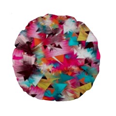 Color Pieces Standard 15  Premium Round Cushions by Sparkle