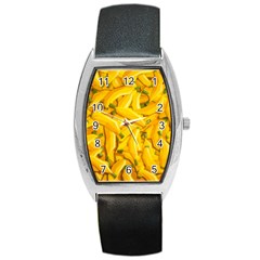 Geometric Bananas Barrel Style Metal Watch by Sparkle