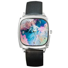 Colorful Beach Square Metal Watch by Sparkle