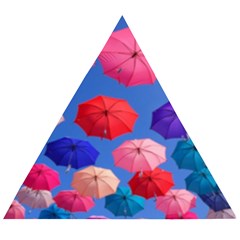 Rainbow Umbrella Wooden Puzzle Triangle by Sparkle