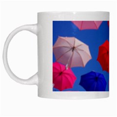 Rainbow Umbrella White Mugs