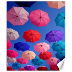Rainbow Umbrella Canvas 20  X 24 