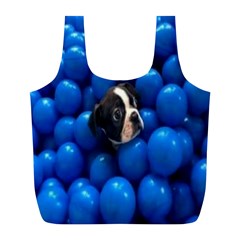 Cute Balls Puppy Full Print Recycle Bag (l)