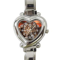 Nature With Tiger Heart Italian Charm Watch by Sparkle