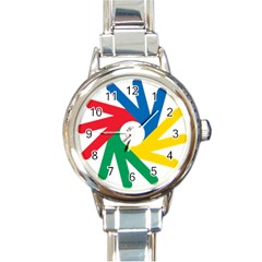 Logo Of Deaflympics Round Italian Charm Watch by abbeyz71