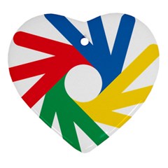 Logo Of Deaflympics Heart Ornament (two Sides) by abbeyz71