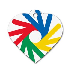 Logo Of Deaflympics Dog Tag Heart (two Sides) by abbeyz71