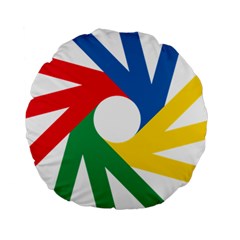 Logo Of Deaflympics Standard 15  Premium Round Cushions by abbeyz71
