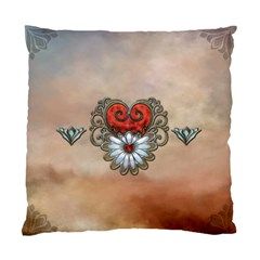 Wonderful Elegant Heart Standard Cushion Case (one Side) by FantasyWorld7