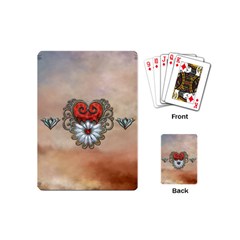 Wonderful Elegant Heart Playing Cards Single Design (mini) by FantasyWorld7