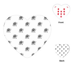 Stylized Black And White Floral Print Playing Cards Single Design (heart) by dflcprintsclothing