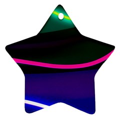 Neon Wonder Star Ornament (two Sides) by essentialimage