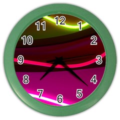 Neon Wonder Color Wall Clock by essentialimage