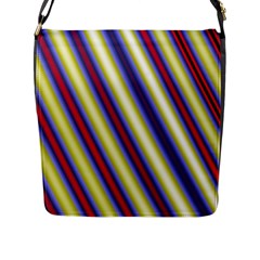 Colorful Strips Flap Closure Messenger Bag (l) by Sparkle