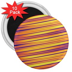 Colorful Strips 3  Magnets (10 Pack)  by Sparkle