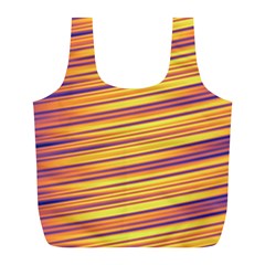 Colorful Strips Full Print Recycle Bag (l)