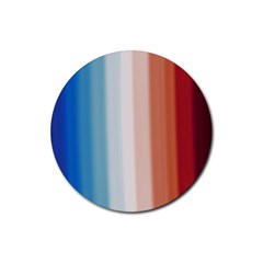 Blue,white Red Rubber Coaster (round)  by Sparkle