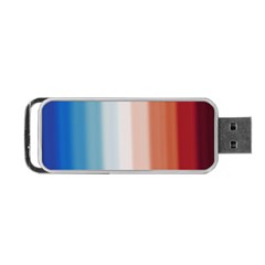 Blue,white Red Portable Usb Flash (two Sides) by Sparkle