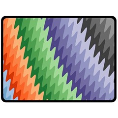 Zigzag Waves Double Sided Fleece Blanket (large)  by Sparkle