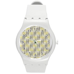 Color Tiles Round Plastic Sport Watch (m) by Sparkle
