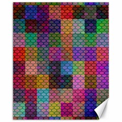 Random Colors Hexagon Canvas 16  X 20  by Sparkle