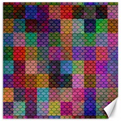 Random Colors Hexagon Canvas 20  X 20  by Sparkle